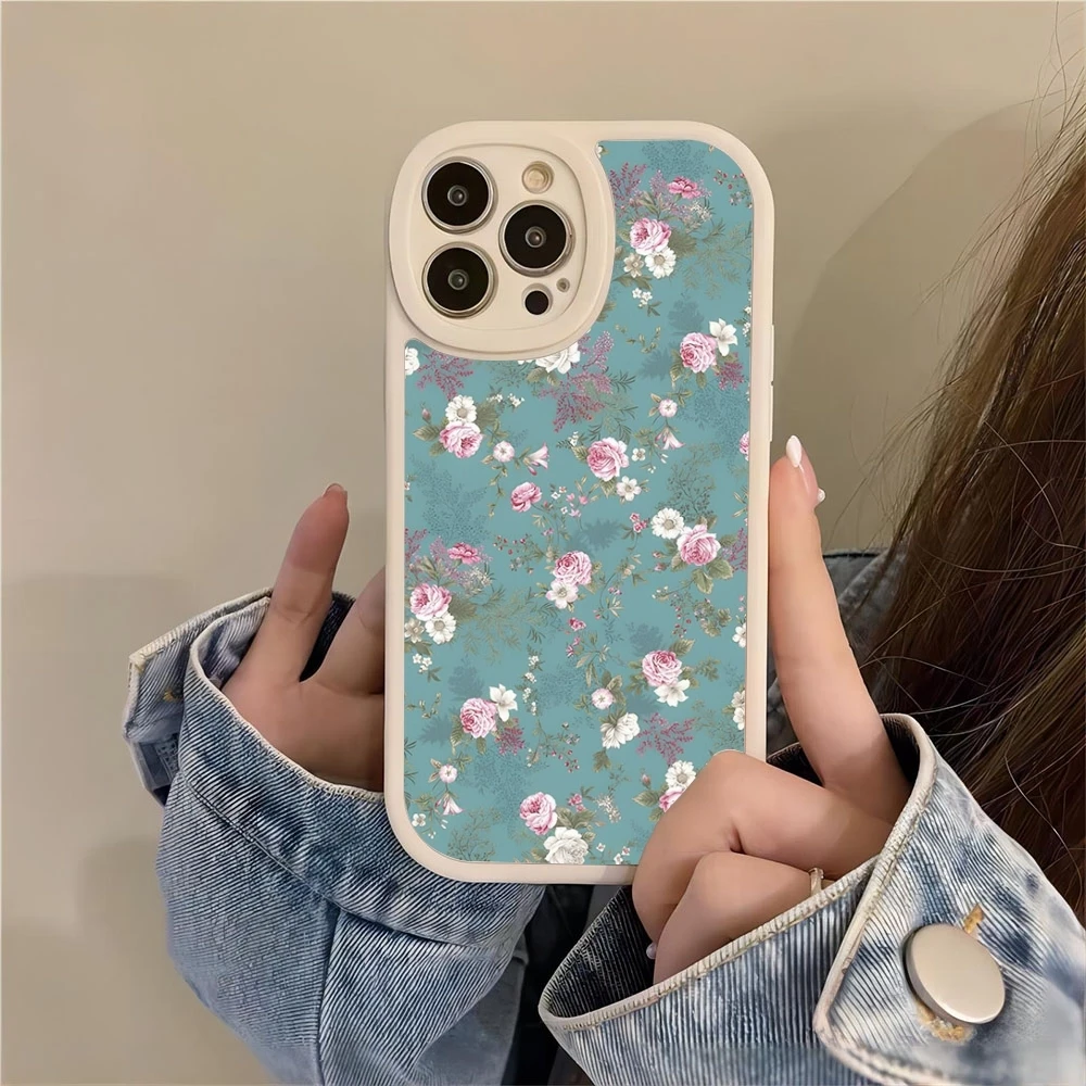 Flower Ted Design-Bakers Phone Case New 2024 Lambskin Silicone For IPhone 15 14 11 12 13 Pro Max Mini X XR XS 8 Plus Funda Non-