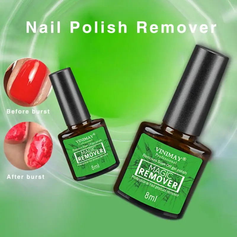 Removedor de esmalte de uñas en Gel, botella removedora de esmalte de uñas de dedo, remojo rápido, Gel de remojo, pinturas de Color brillante, rápida y fácil