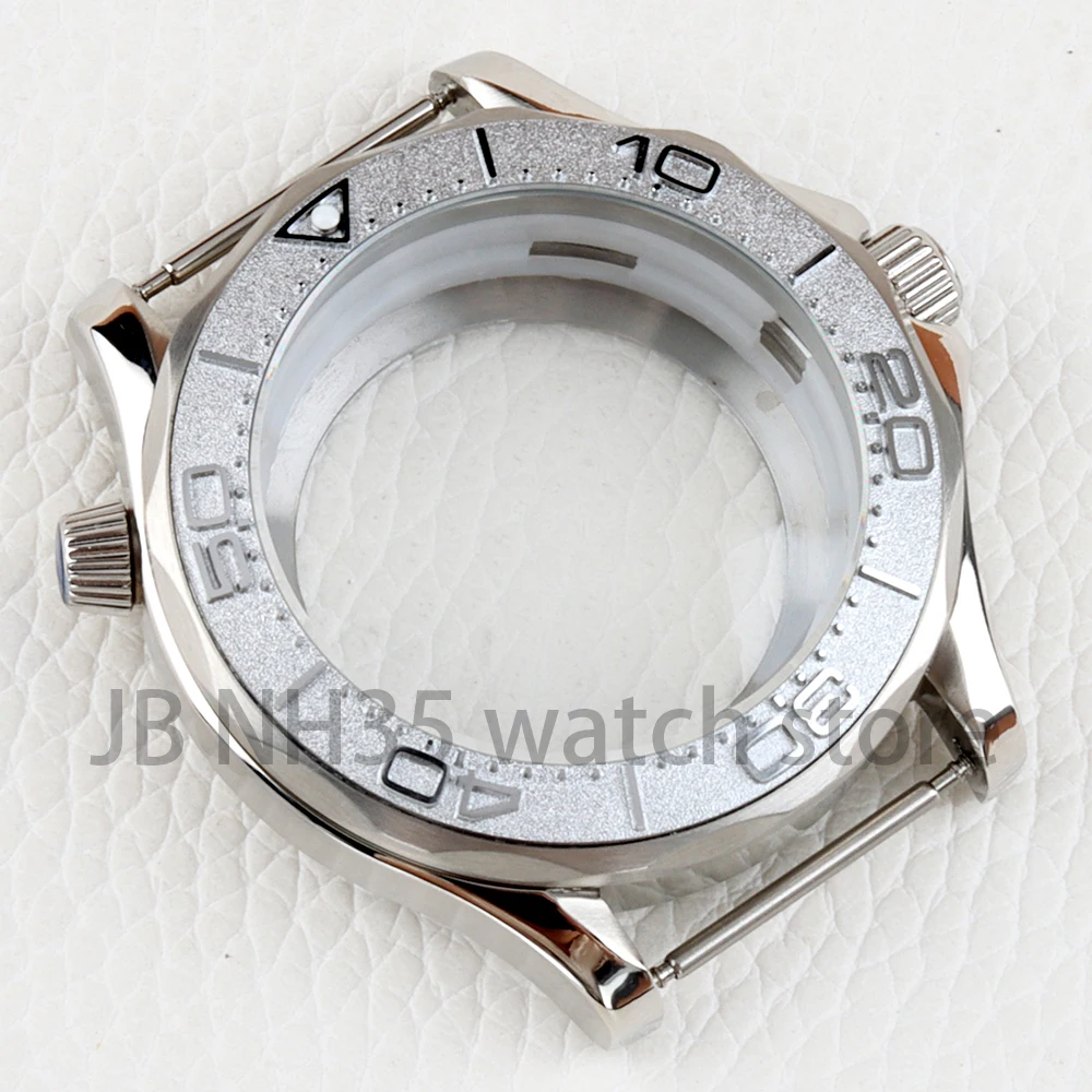 41mm Silver NH35 Watch Case Stainless Steel Fit Seiko NH35 NH36 Automatic Movement 31mm Dial Seamaster 300 Case Watch Parts image 3