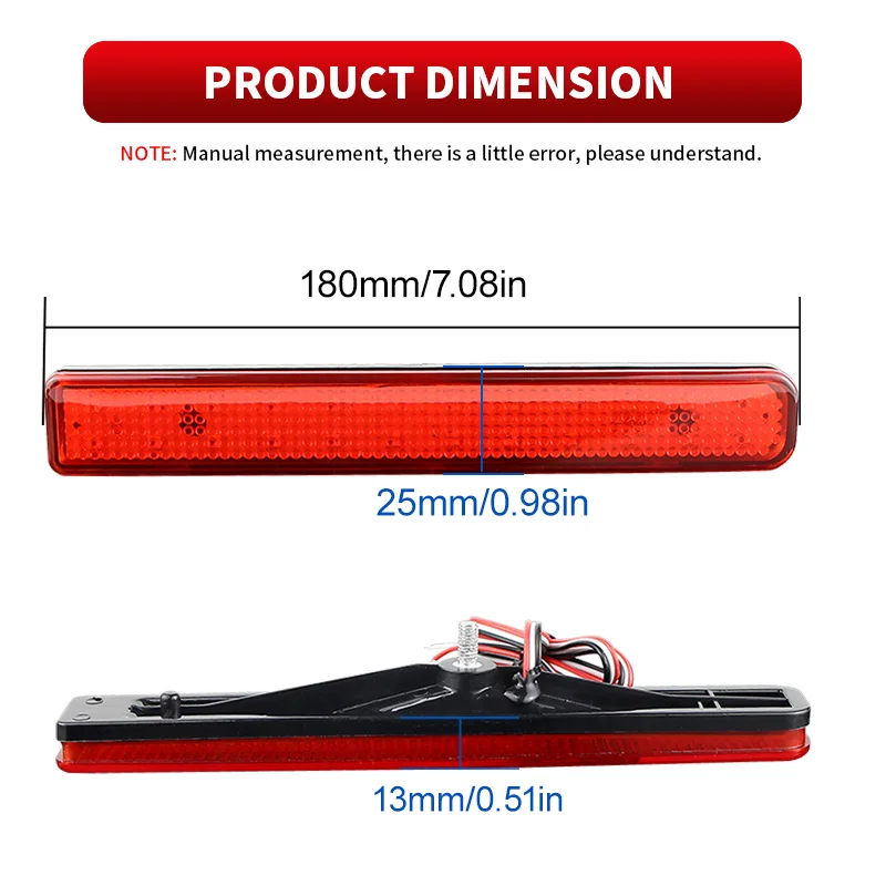 2Pcs Car LED Rear Bumper Light for Suzuki Wagon R Stingray Running Brake Signal Lights Reflector Accessories