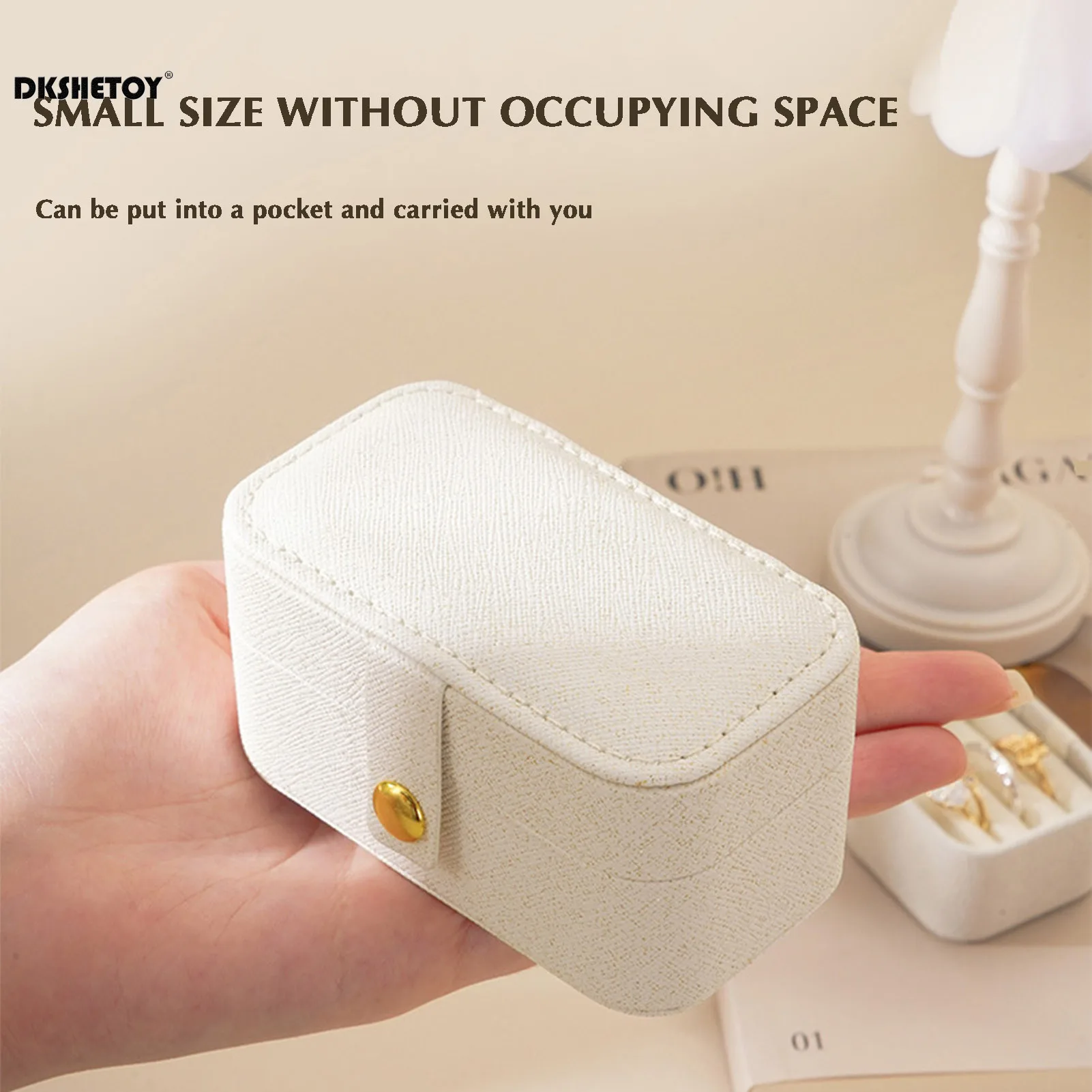Travel Jewelry Display Organizer Box Dustproof Jewelry Packaging Case for Stud Earrings Rings Necklaces