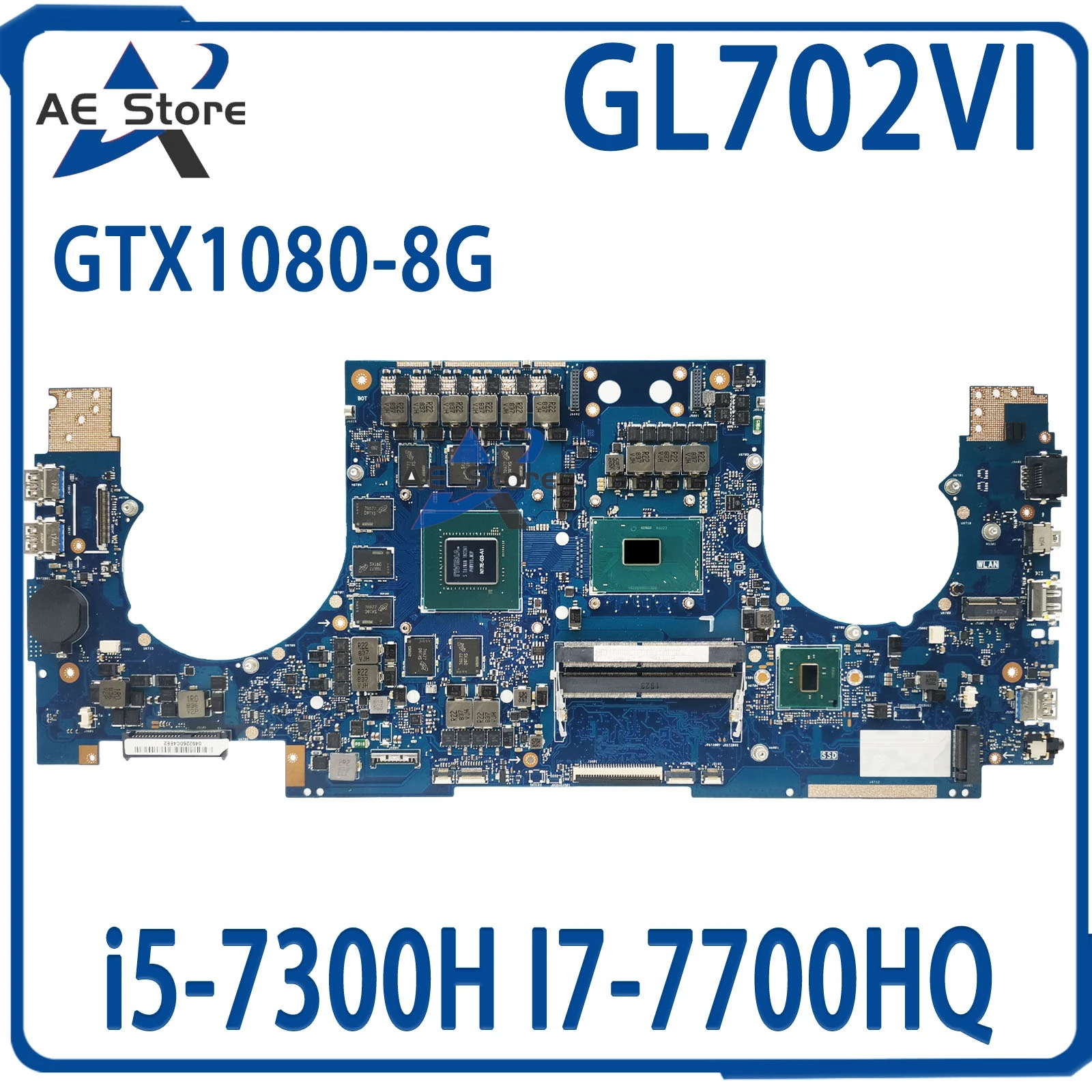 GL702VI i5-7300H I7-7700HQ GTX1080-8G Mainboard For ASUS ROG GL702V S7V S7VI Laptop Motherboard Main Board Test 100% OK