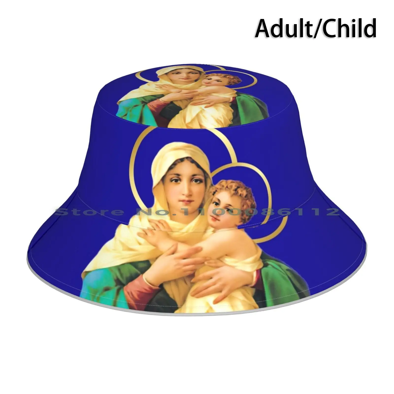 Our Lady Of Schoenstatt Virgin Mary Catholic Saint 2020-020 Bucket Hat Sun Cap Schoenstatt Our Lady Of Guadalupe Virgin Mary