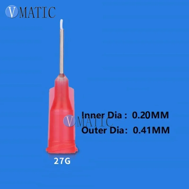 Free Shipping 100Pcs 27G 0.5'' TEF Lined Liquid Dispenser Needle Tips Glue Dispensing Needles 1/2 Inch