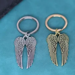 Antique Angel Wings Pendant Keychain For Men Women Guardian Angel Key Chains Fashion Jewelry Birthday Gift For Girlfriend