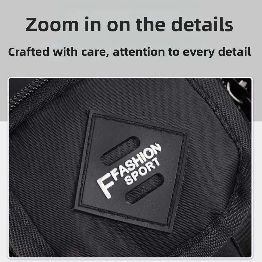 

Fashion Multi-Compartment Men's Waist Bag Waterproof Large Capacity Chest Bag Lightweight Sports Fanny Pack Outdoor