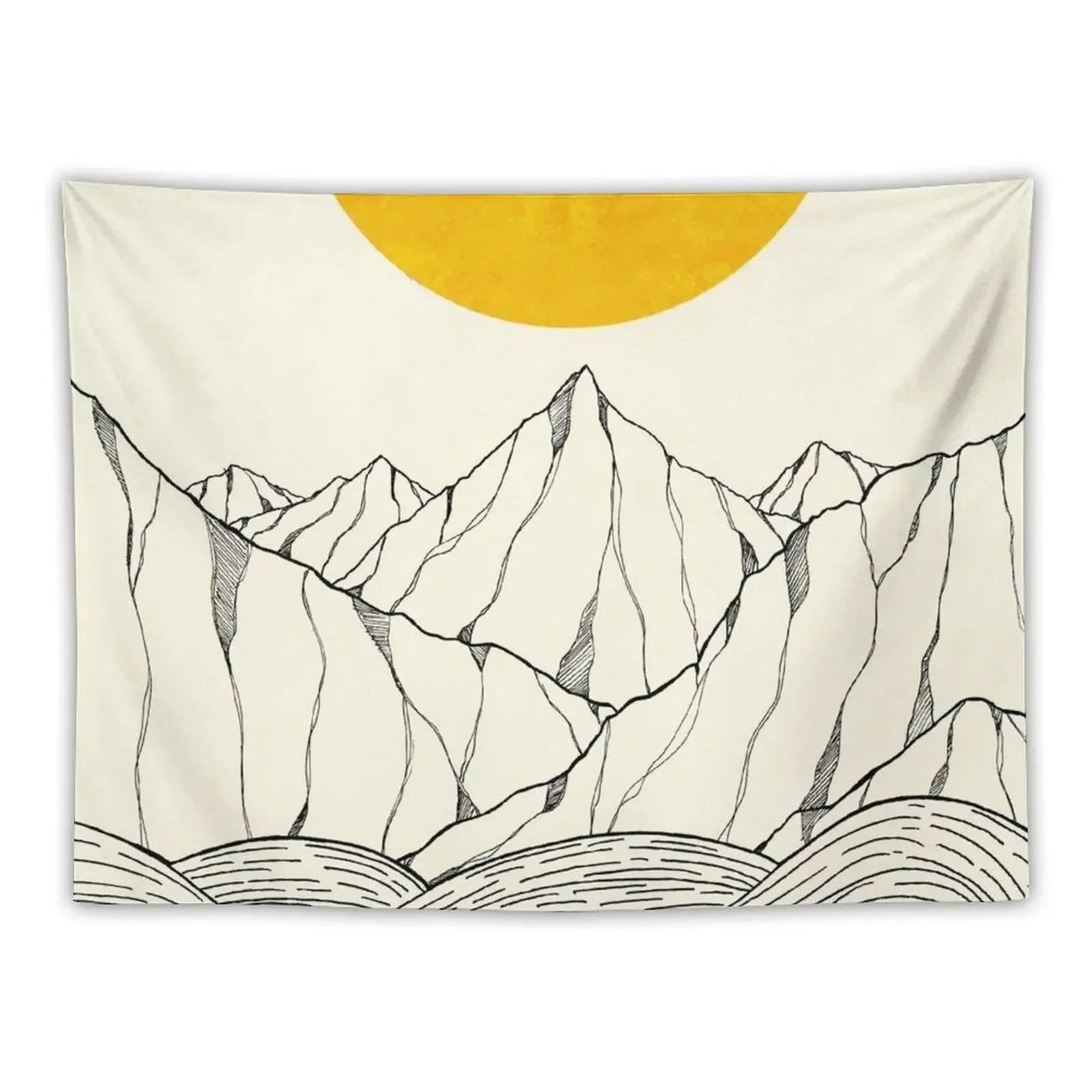 The sea cliffs under the giant sun Tapestry House Decorations On The Wall Tapestry