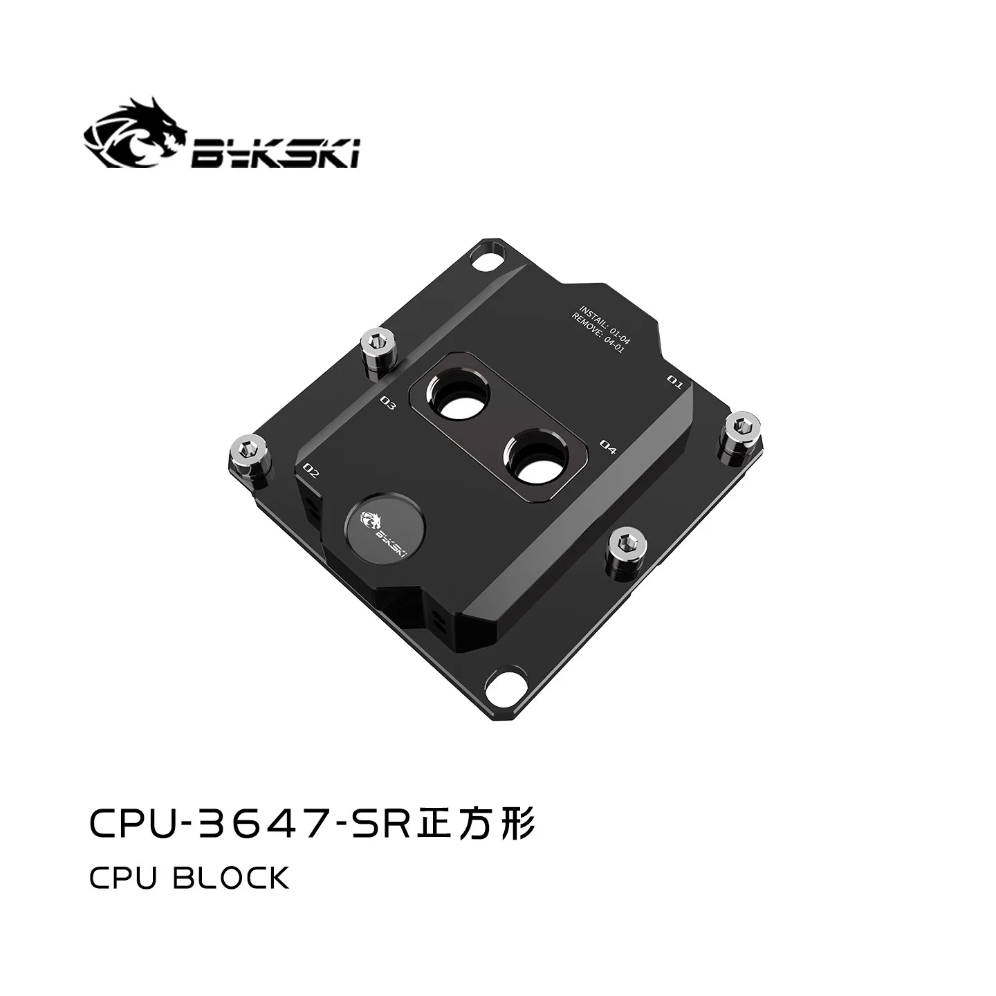 Bykski CPU-3647-SR CPU Water Block Use for Intel LGA 3647 Socket Rectangle CPU / Copper Metal Radiator Liquid Cooler System