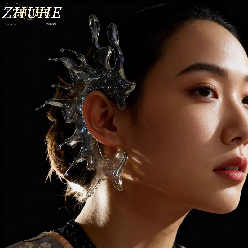 

Artistic Water Drop Jewelry Accessories, Unisex Ear Cuff for Women & Men, Fashionable Ear Jewelry for Office & Weekend Casual Lo