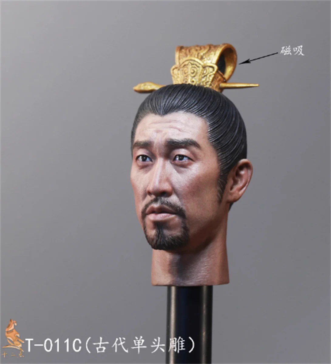

1/6 T-011 B C Four Row Warehouse Lone Wolf Wang Qianyuan Head Sculpt Ancient Figure Fit 12 inch Action Figure Body