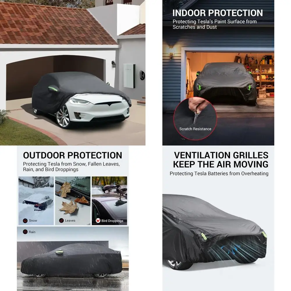 

All-Weather Waterproof UV Protection Car Cover for Tesla Model X and X Plaid with Full Exterior Accessories 2026 Upgrade