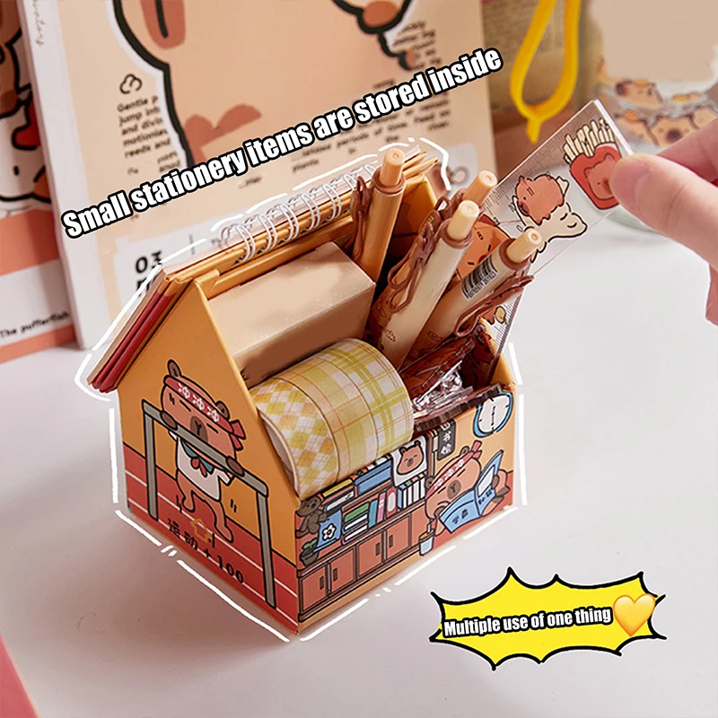 

Настольный календарь каваи капибара, милый дневник, Еженедельный планировщик, модный креативный Настольный маленький орнамент, школьные принадлежности, подарки