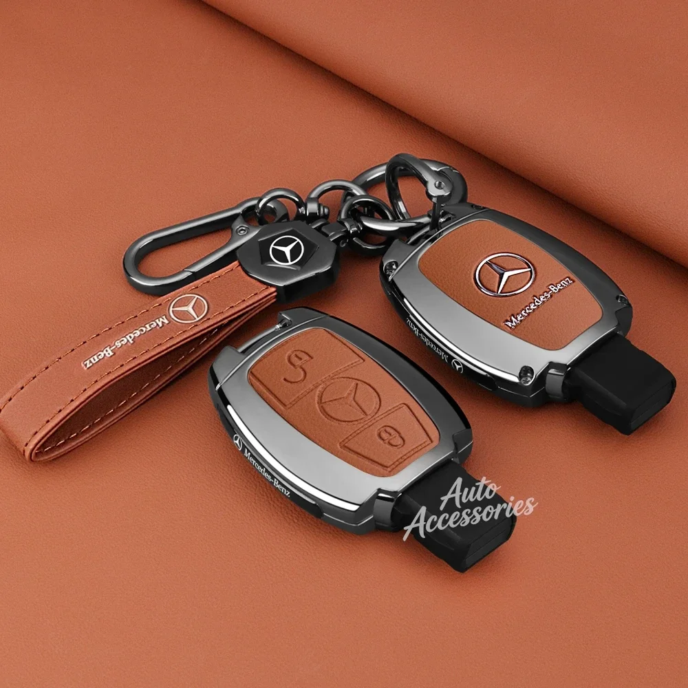 Zinc Alloy Car Key Case Cover Protection Shell For Mercedes Benz A B C E Class GLS GLA GLK GLC CLS CLA W204 W205 W212 W463 W176
