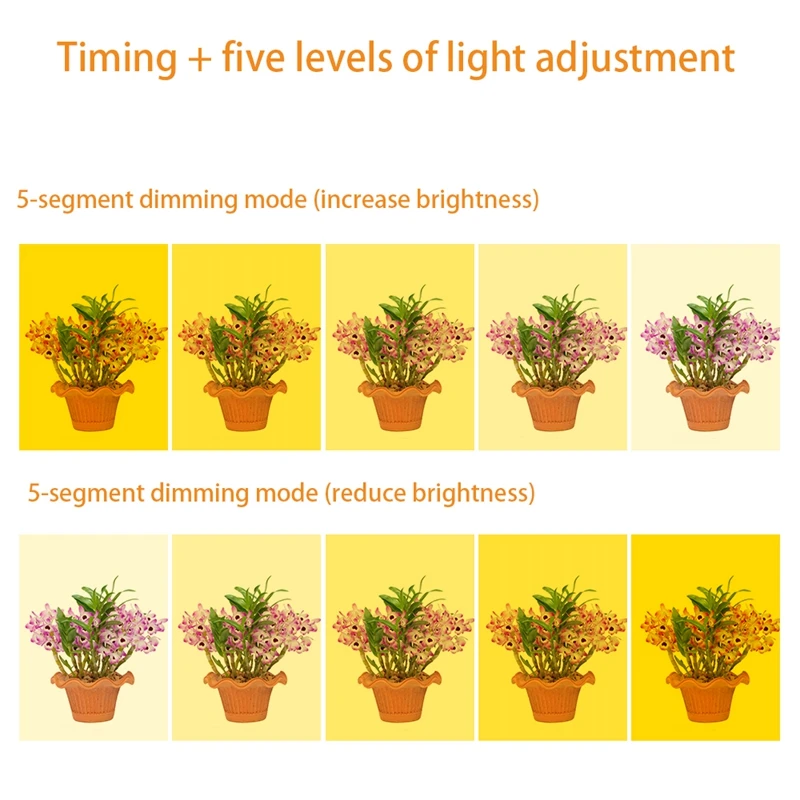 LED Grow Light Full Spectrum Phyto Grow Lamp USB Angel Ring Lamp For Succulents, Flower Plants Growth