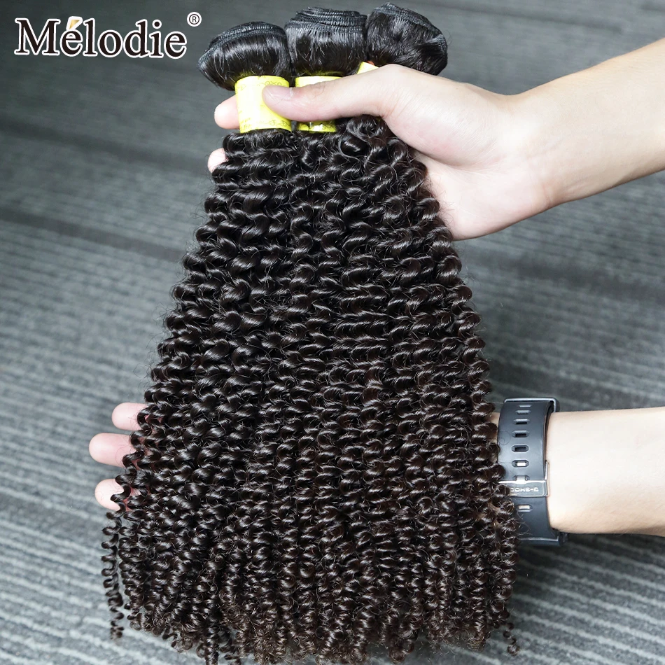 Melodie 26 28 30 Inch Afro Kinky Curly Bundles 1/3/4PCS Human Hair Remy Raw Virgin Extensions 100% Unprocessed Deep Wave Bundles