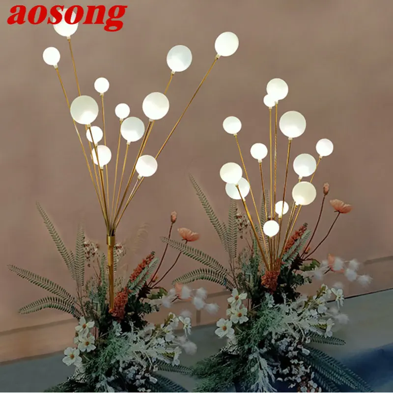 

AOSONG LED Road Lead Wedding Lights Decoration Golden Fruit Tree Shape for Hall Party Stage Landscape Lamp