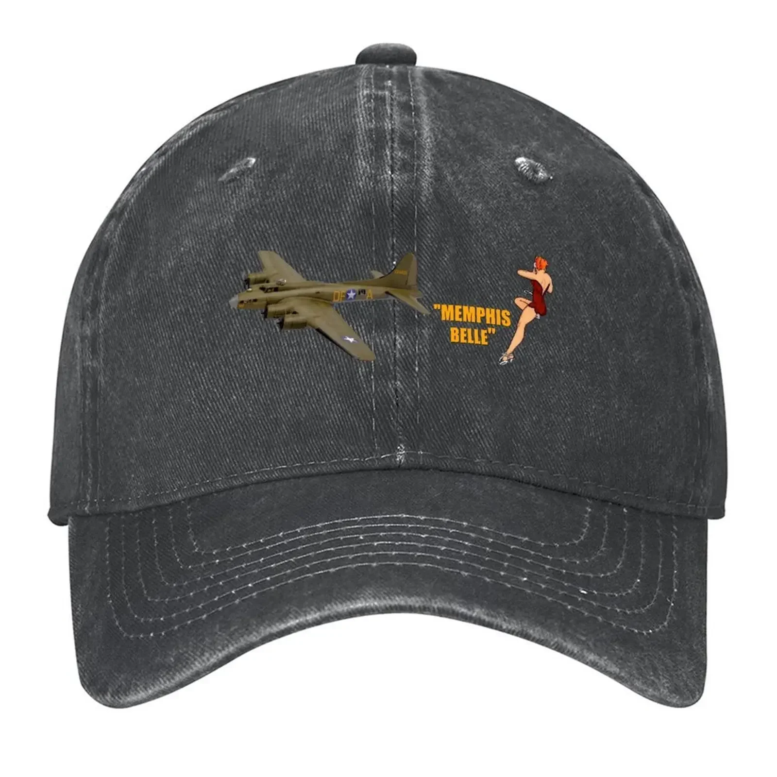 New Famous Aircraft B-17 Memphis Belle Baseball Cap Cosplay birthday Thermal Visor black For Women Men's