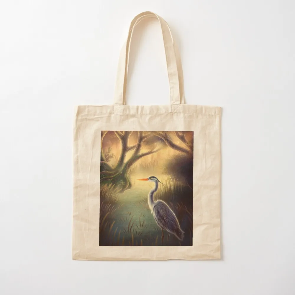 

Great Blue Heron Tote Bag reusable grocery bags canvas shopping bag Cloth bags Canvas Tote Bag