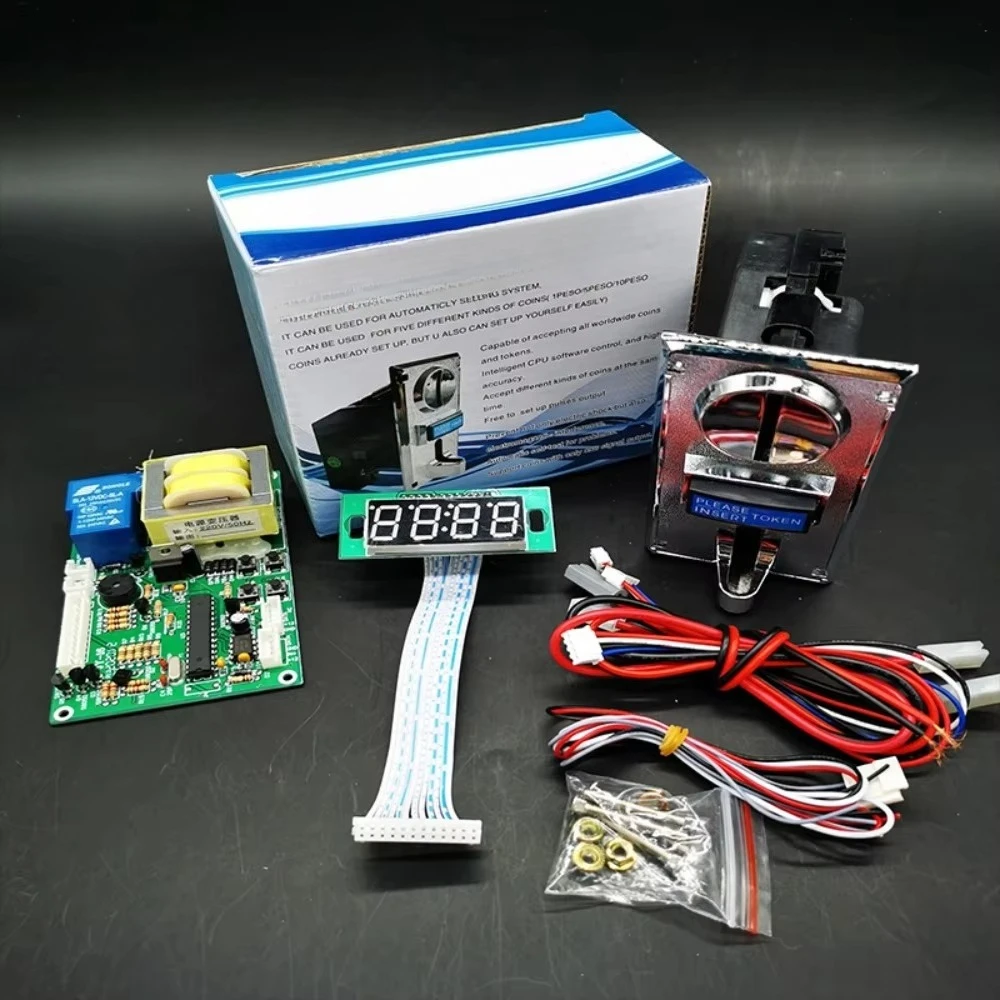 6 Value Multi-Coin Selector, JY-16 110V/220V Timer Control PCB Board for Arcade Game Machine