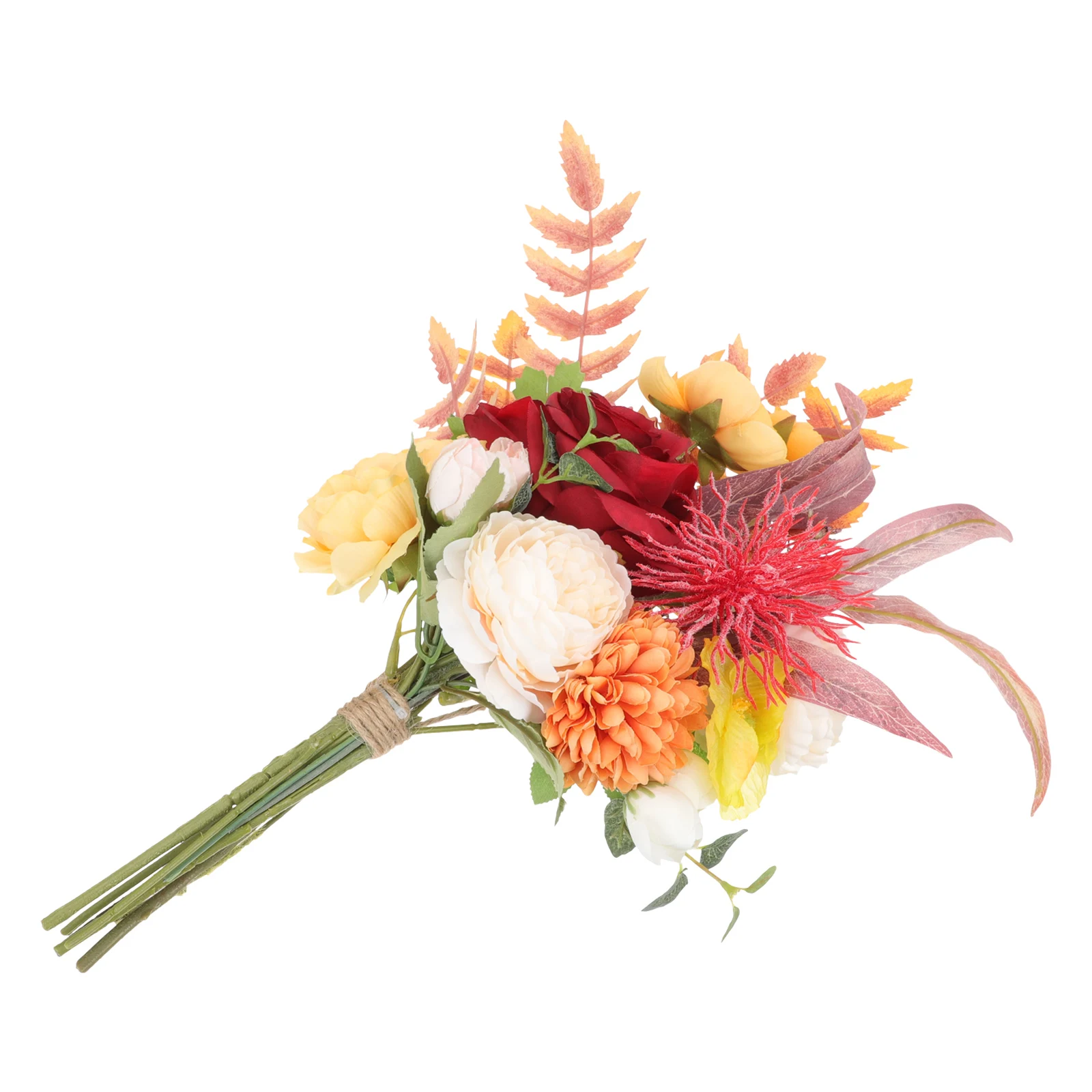 

Artificial Bouquet Simulation Flowers Colorful Decor Table Iron Wire DIY Plastic Plants Home Wedding Party Store Restaurant Vase