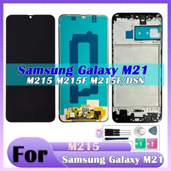 AAA+ M21 LCD With Frame,For Samsung M21 M215 M215F SM-M215F/DS LCD Display Screen Touch Sensor Digitizer Assembly Replacement