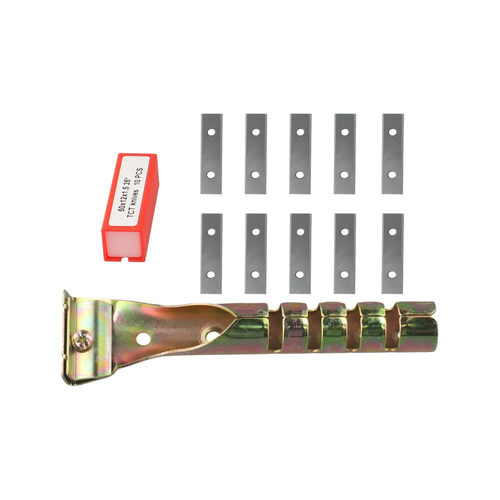 11pcs/set Rectangular Carbide Blade Solid Tungsten Carbide Blade 35 Degree 2 Edge Paint Scraper Blade Cutting Tool