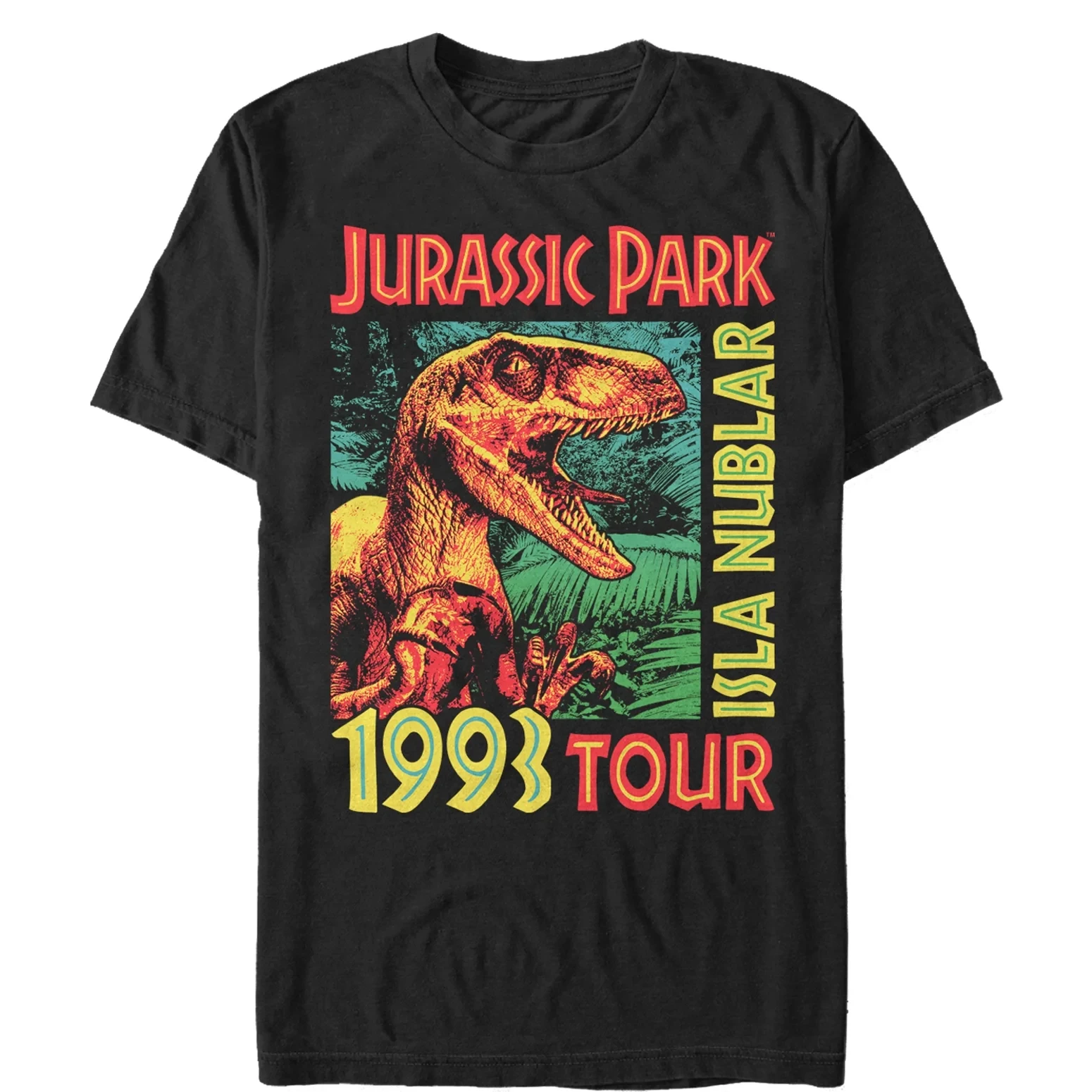 

Футболка с рисунком Jurassic Park Isla Nublar 1993, Tour Raptors, летняя хлопковая футболка с короткими рукавами и принтом