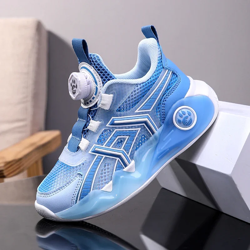 รองเท้าแฟชั่นสำหรับเด็กรองเท้ารองเท้าผ้าใบสำหรับเด็กผู้ชายพื้นหนาสำหรับไปโรงเรียนเทนนิสรองเท้าลำลองสำหรับเด็กผู้ชายรองเท้ากีฬา