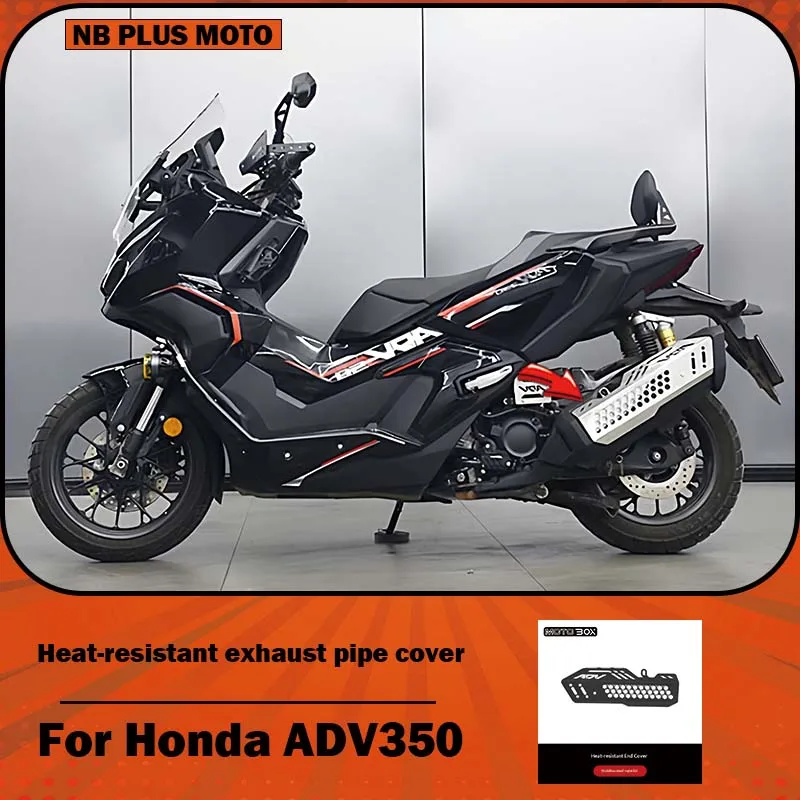 【Premium】For Honda ADV350 – exhaust pipe heat shield, stainless steel insulation cover, retro-style protective cover accessory