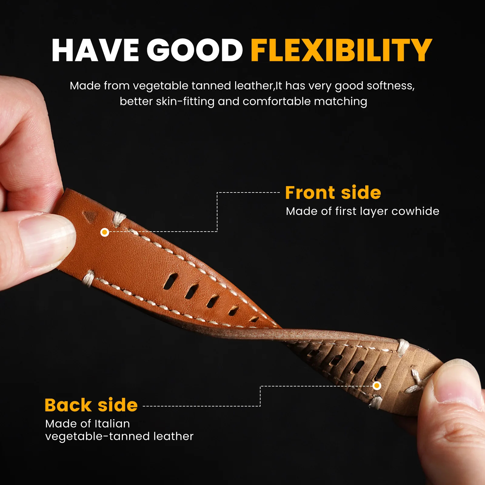 22m Premium Leather Watch Strap for Garmin Fenix 5 PLUS 6 Pro 7 Pro Forerunner 935 945 955 965  Instinct Quick Release Bracelet