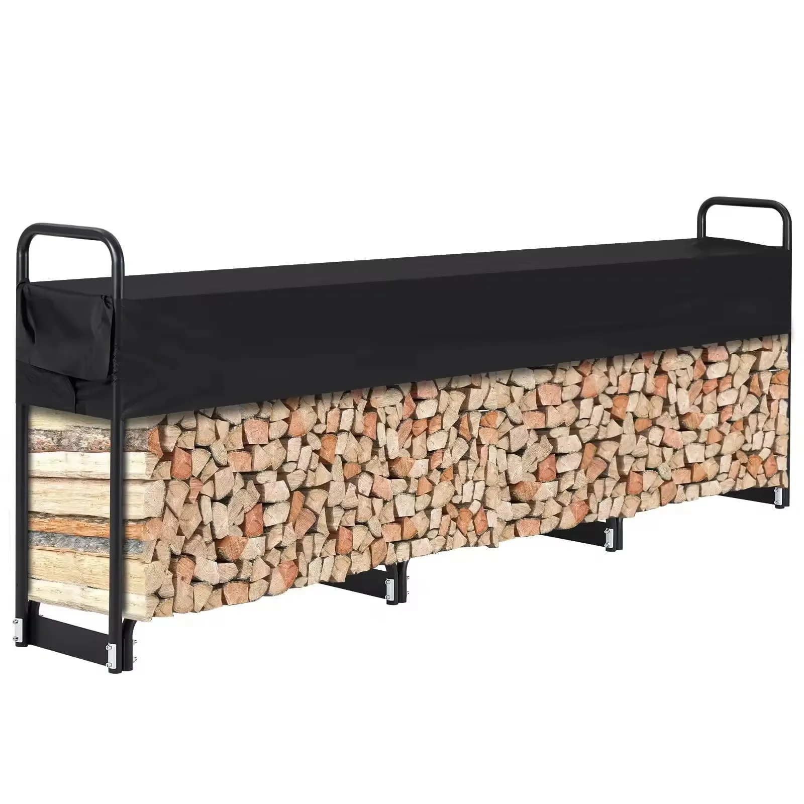 Firewood Storage Rack Modern Simple Heavy-Duty Fireplace Stacking Organizer Outdoor Furniture