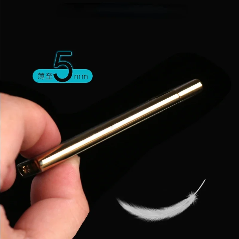 Encendedor de gas butano Zorro 636 de metal ultrafino, recargable, para viajes, regalo, accesorios para fumar, herramientas pequeñas para hombres