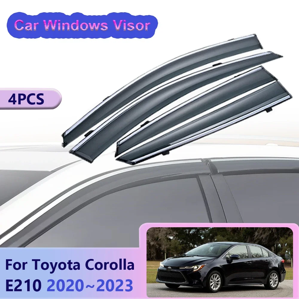 

For Toyota Corolla E210 GR Altis Sedan 2020~2023 Car Side Window Vent Visor Sun Rain Guard Deflector Awnings Shelters Accessorie