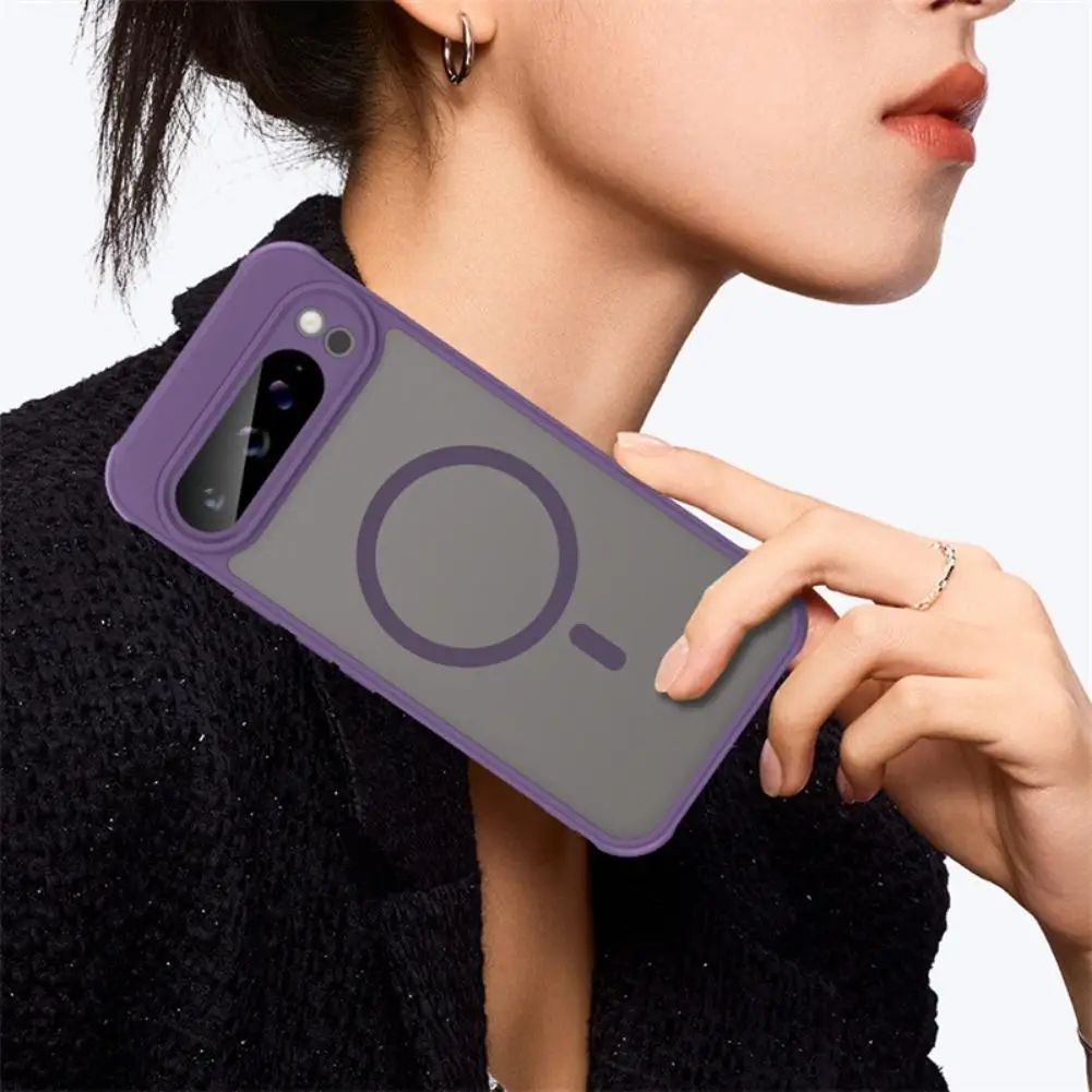 

Модный магнитный чехол для телефона серии Pixel 10, мягкий защитный чехол из ТПУ, чехол для беспроводного зарядного устройства, противоударный чехол