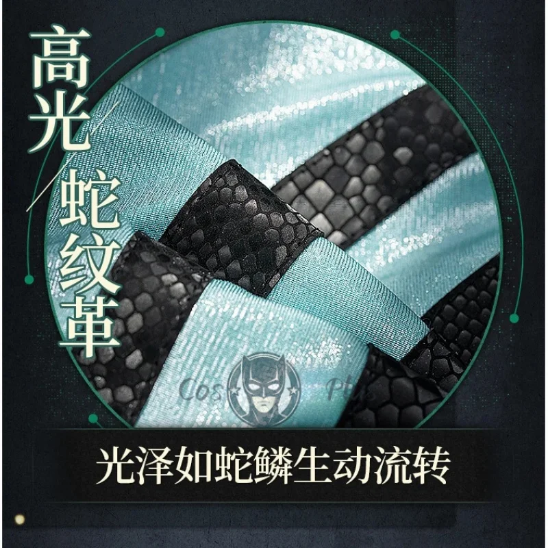 أزياء هيزابيث التأثيرية العكسية: فستان أخضر لامع لعام 1999 زي كرنفال ملابس الهالوين الأنيمي لعبة النساء