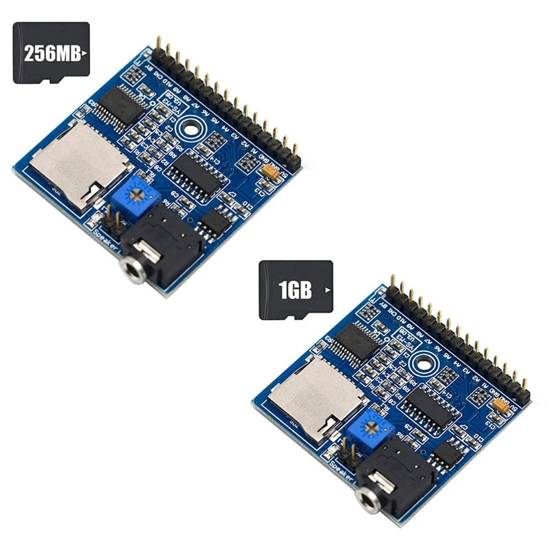 Módulo de reproducción de voz + tarjeta de memoria para Arduino MP3 Trigger Prompt transmisión MCU DIY Broadcaster MP3 módulo de voz