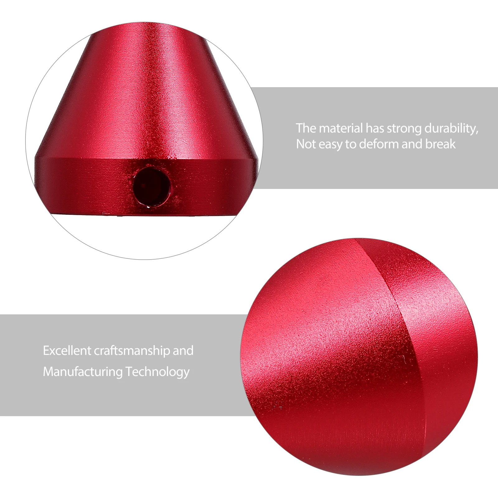 

1Pc Anti Cone Red Tail Cone Alloy Sticker Truck Car Protector Durable Non Deformable Anti Collision Car Accessory Fits Most