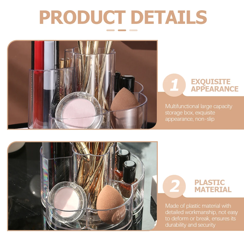 

Makeup ganizer Clear PET Plastic Storage Box for Brush Pens Compacts Drawer Trays Holder Cosmetics Brushes Holder Solutions