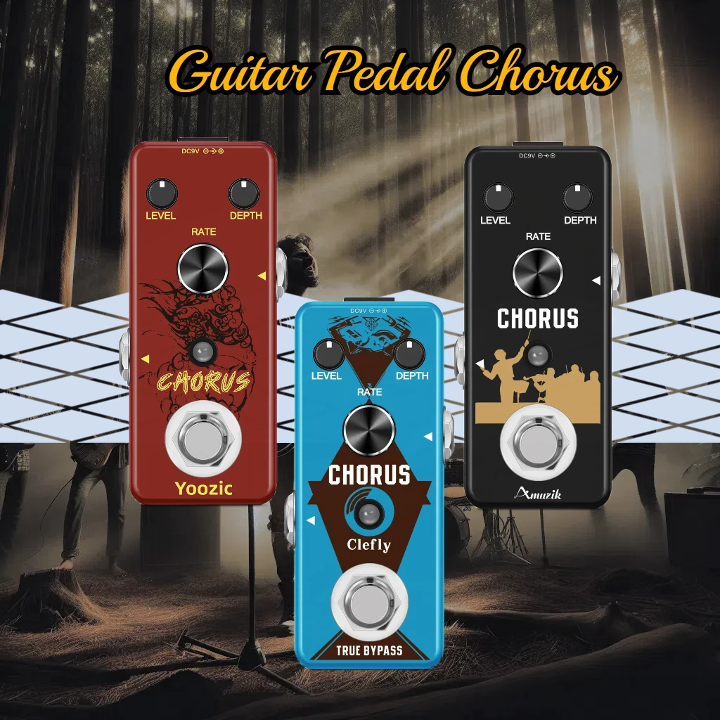 Rowin Amuzik VSN Guitar Pedal Chorus Effect Analog Pure Ensemble Chorus BBD Circuit Jazz Effector For Guitar Bass Pedalboard