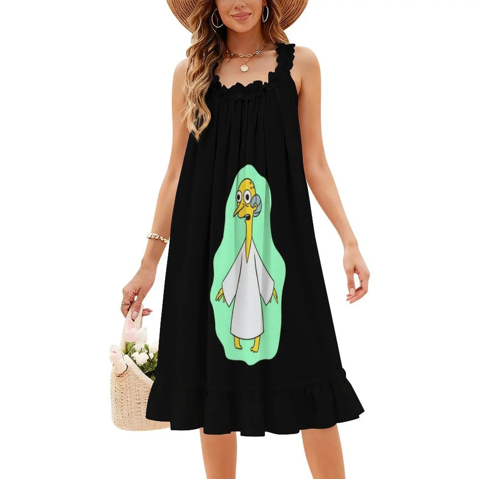 أنا أحضر لك السلام النشط بوهو شيك فستان أنيق موضة شاطئ حفل زفاف ثوب هومر بارت مضحك الكرتون ليزا ميمي #4