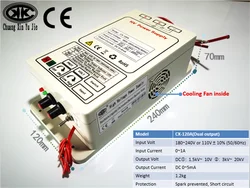 High Voltage Power Supply   3KV - 20KV Dual output CX-120A    ,Electrostatic Ionization   , spraying ,  Cleaner Air Purification