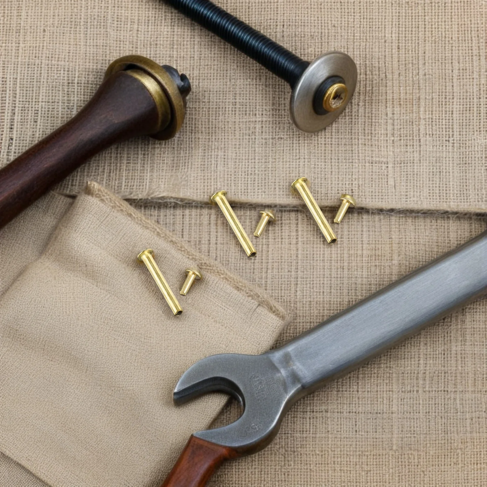 

20Sets Folding Fan Replacement Rivet Repair Kit Metal Fasteners Nail for DIY Handheld Fan Shaft Assembly Accessories 21mm Gold