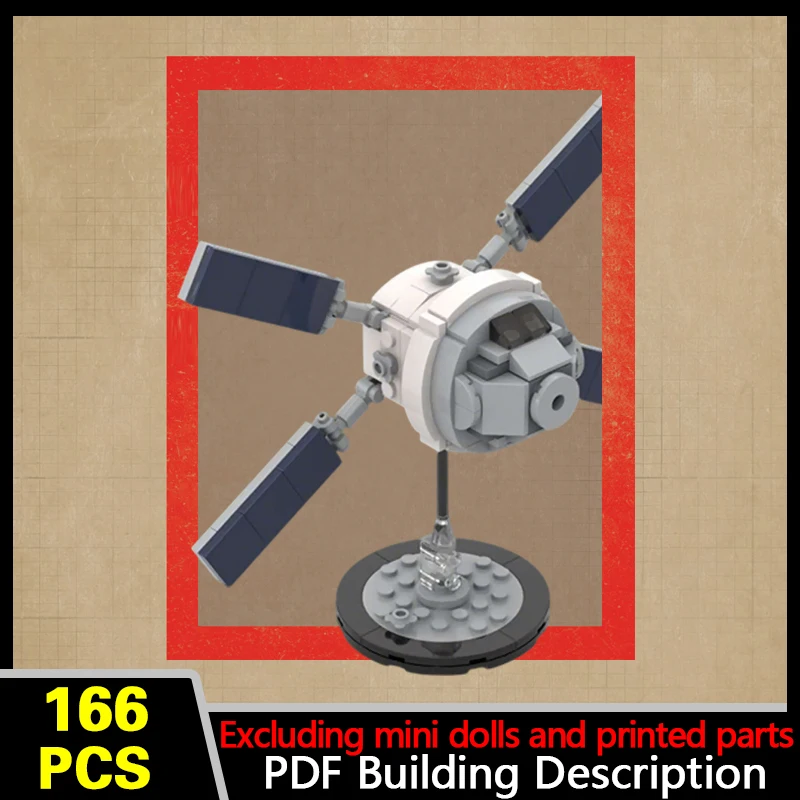 Lunar Landing Aerospace Model MOC Building Bricks War Equipment Modular Technology Gifts Holiday Assemble Children Toys Suit