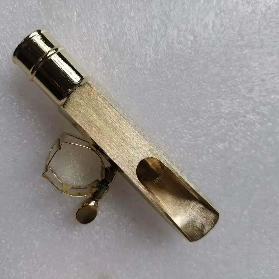 Large Chamber Raw Copper Tenor Sax Mouthpiece, Rich Full Tone, with Ligature Without Cap
