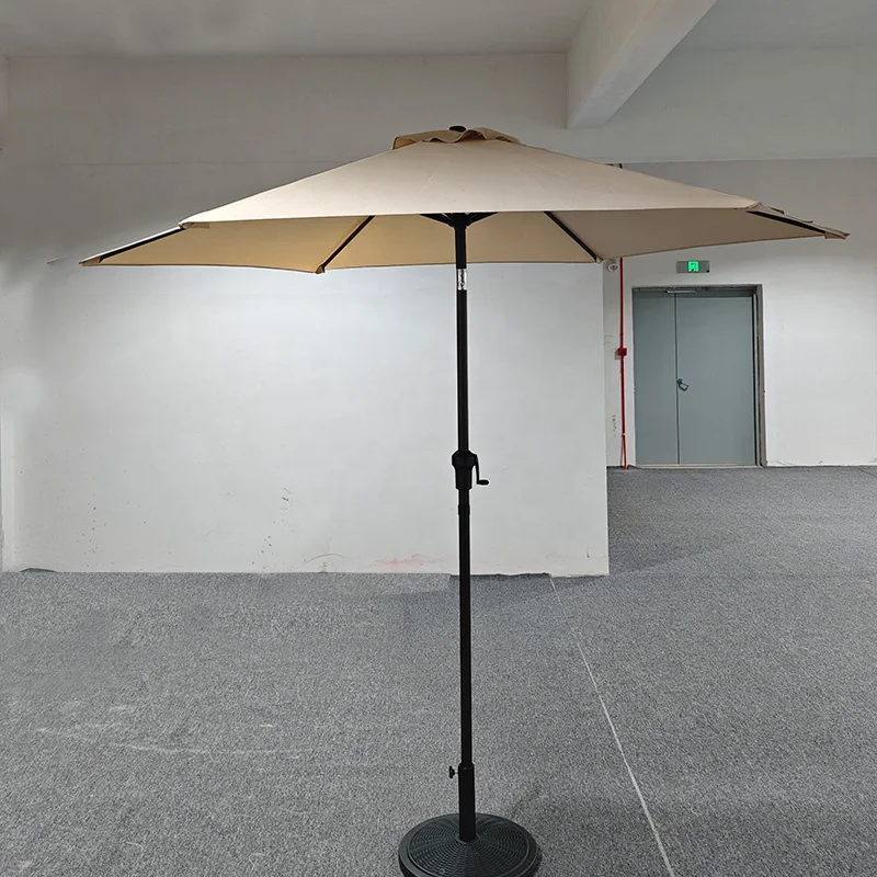 L 9ft Ready To Ship Modern Patio Umbrella Outdoor Parasol With Tilt Crank Garden Sunshade For Courtyard Hotel & Park Use