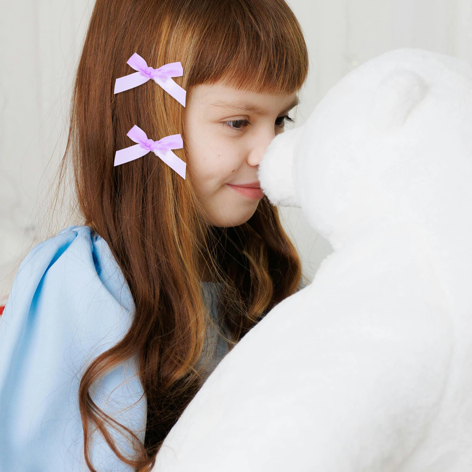 

30pcs Accessories Bow Barrettes Duckbill Hairpin Headwear Violet Girls Bows Toddler Clips Mini Ribbon Small Adorable