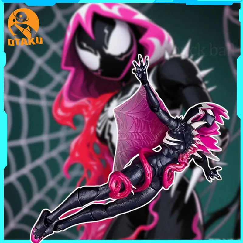 In Voorraad Venom Gwen Actiefiguren Anime Beeldje Kaiyodo Verbazingwekkende Yamaguchi Revoltech Standbeeld Ko Model Gk Collection Kid Speelgoed Gift