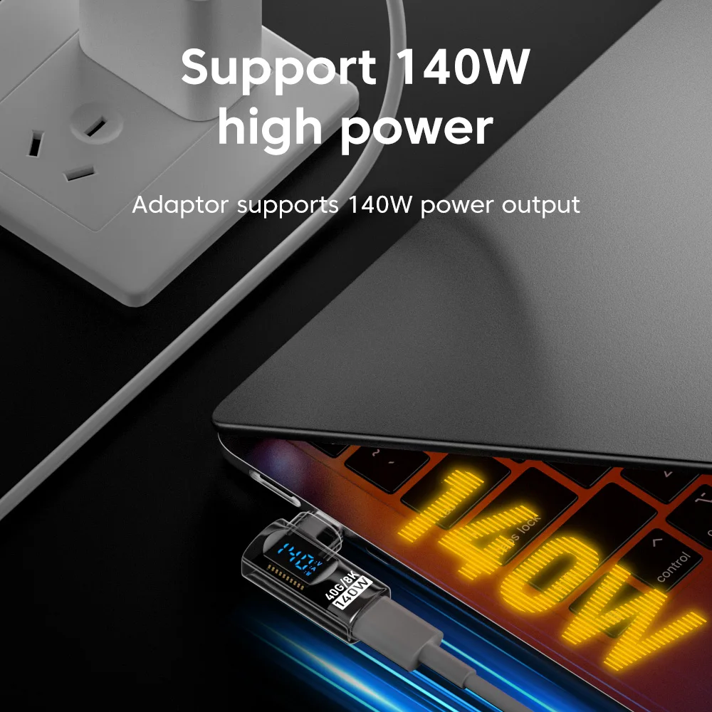 Elough Digital Display Adapter USB C Male to Lightning Type C Female OTG Fast Charging Data Transfer Converter For iPhone 15 PC
