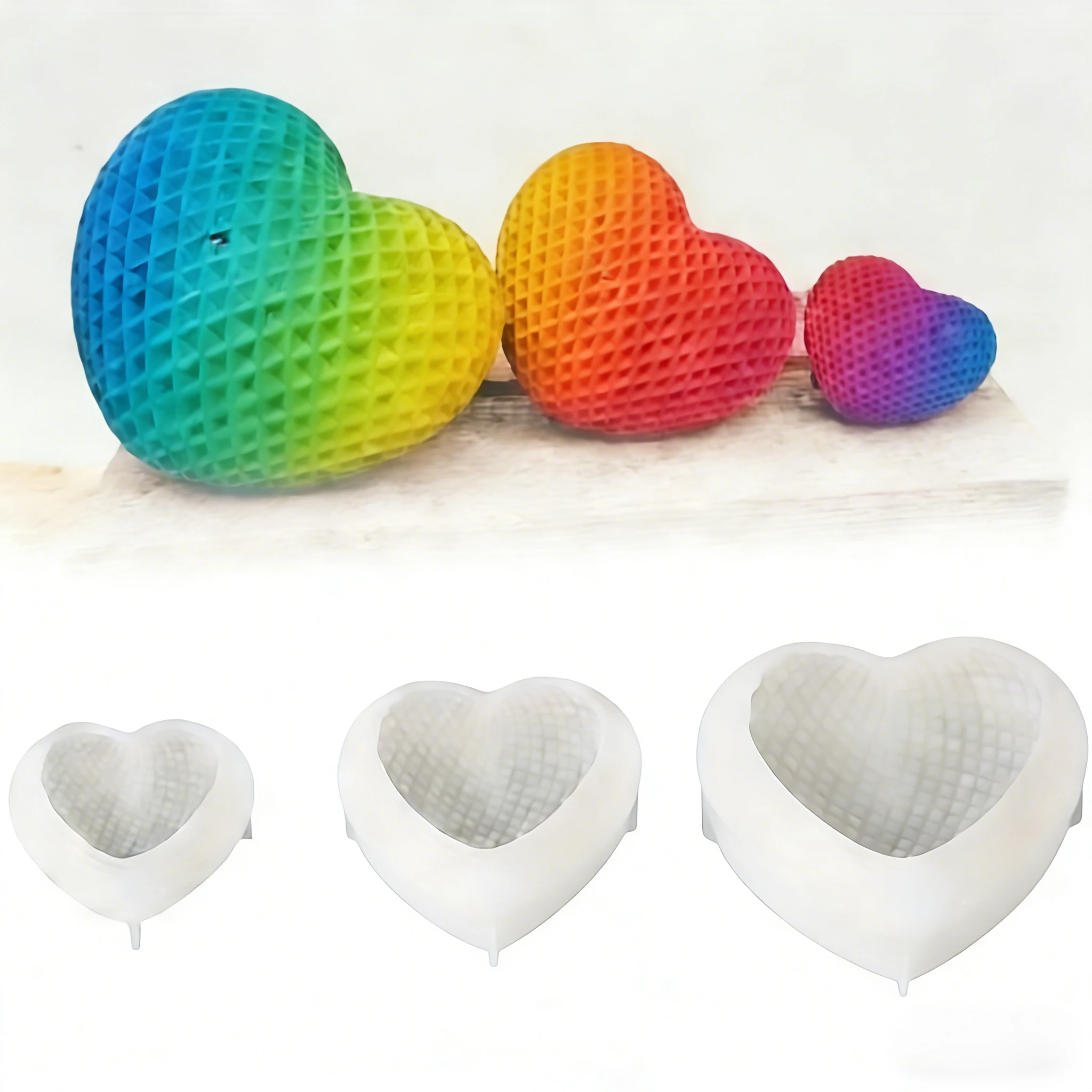 

3 шт. силиконовая форма в форме сердца, мыло в форме сердца, форма для свечей из смолы, мыло своими руками, мыло ручной работы, мыло, сувениры, праздничные подарки