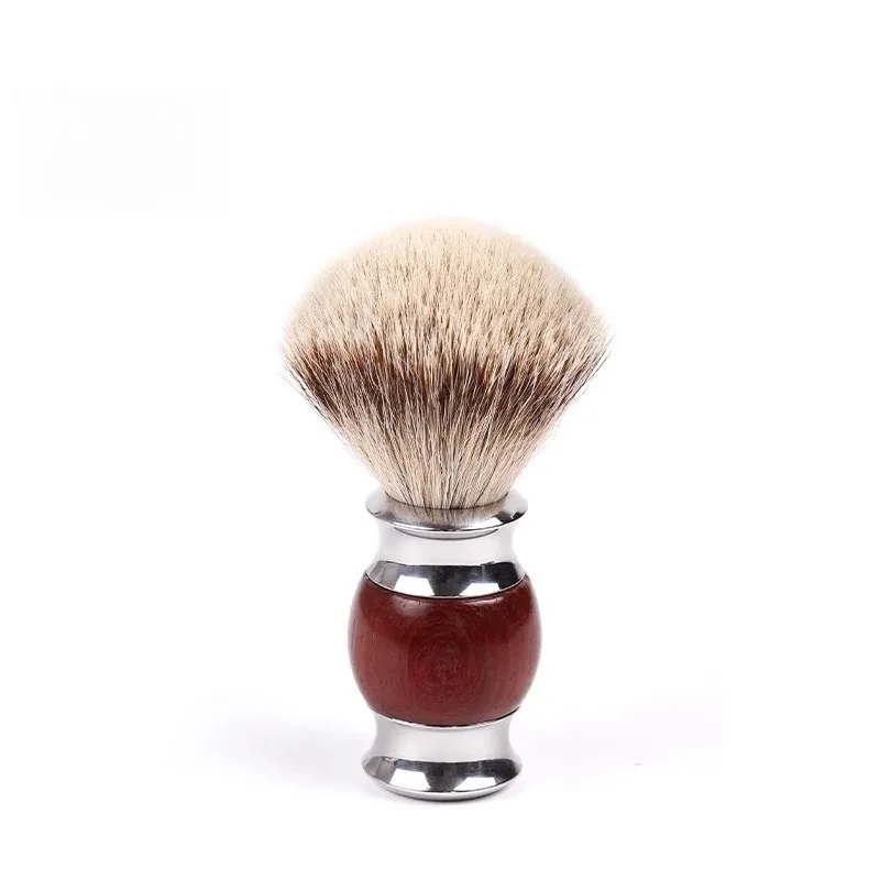 

Handmade Silver Tip Badger Hair Beard Brush Men's Shave Vintage Vintage Shave Razor Foaming Brush